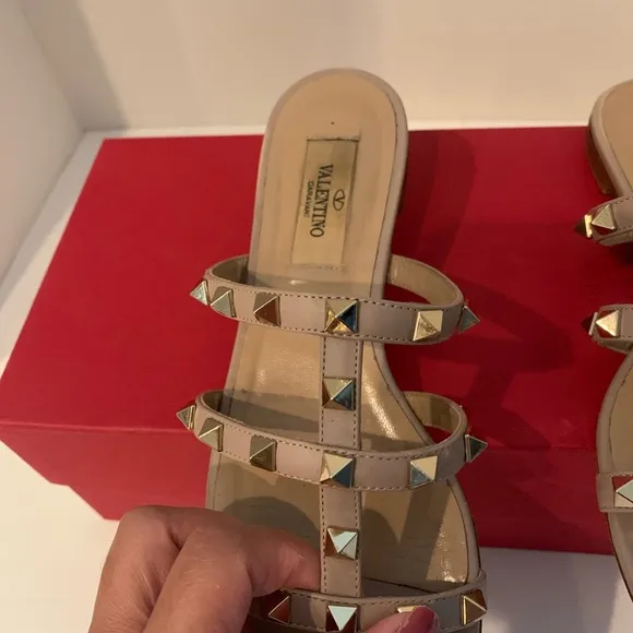 Studded Beige Sandals