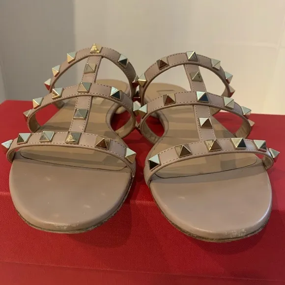 Studded Beige Sandals