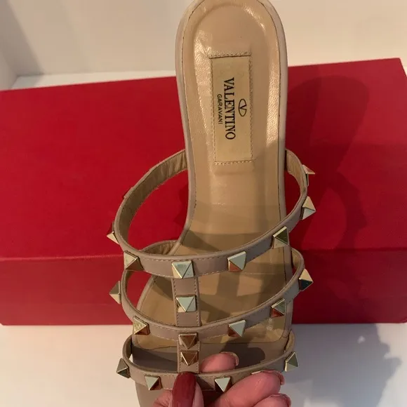 Studded Beige Sandals