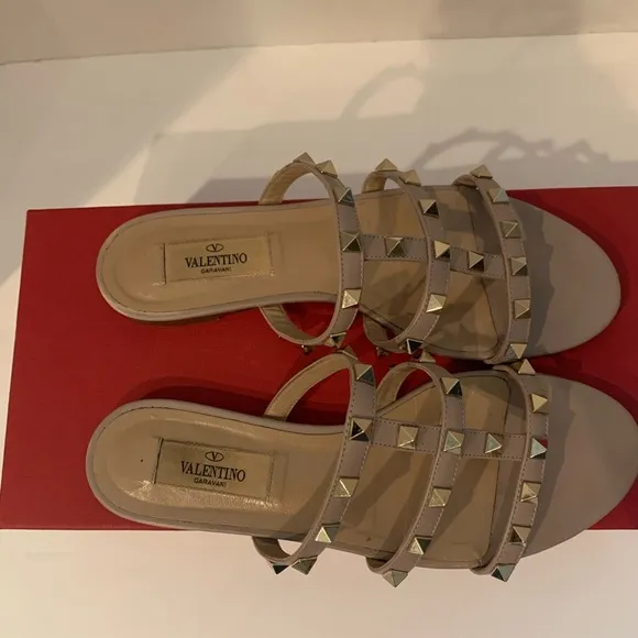 Studded Beige Sandals