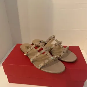 Studded Beige Sandals