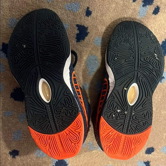 Stylish Nike LeBron James Kids' Shoes in Navy and Orange