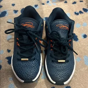 Stylish Nike LeBron James Kids' Shoes in Navy and Orange