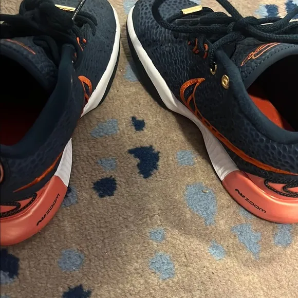 Stylish Nike LeBron James Kids' Shoes in Navy and Orange