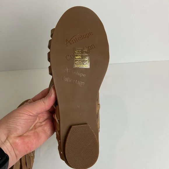 Sundance Antelope Gladiator Sandals Size 39