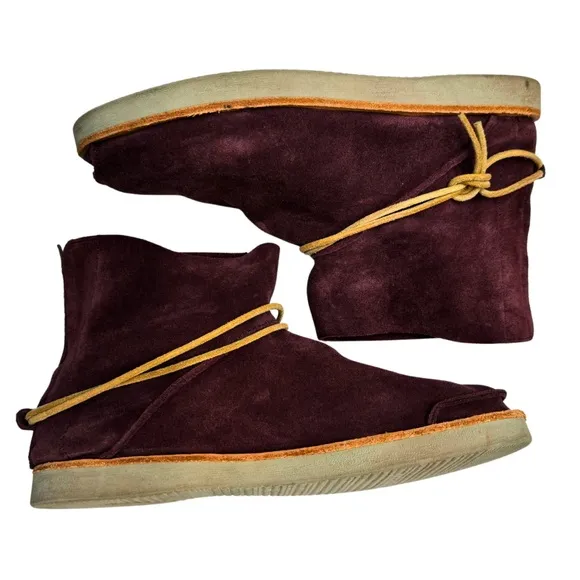Sundance Satorisan Silverlake Suede Boots Oxblood Burgundy Red Size: 41. US 10
