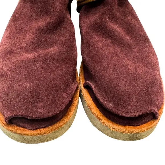 Sundance Satorisan Silverlake Suede Boots Oxblood Burgundy Red Size: 41. US 10