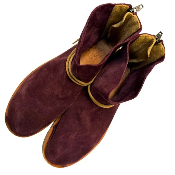 Sundance Satorisan Silverlake Suede Boots Oxblood Burgundy Red Size: 41. US 10