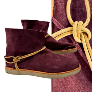 Sundance Satorisan Silverlake Suede Boots Oxblood Burgundy Red Size: 41. US 10