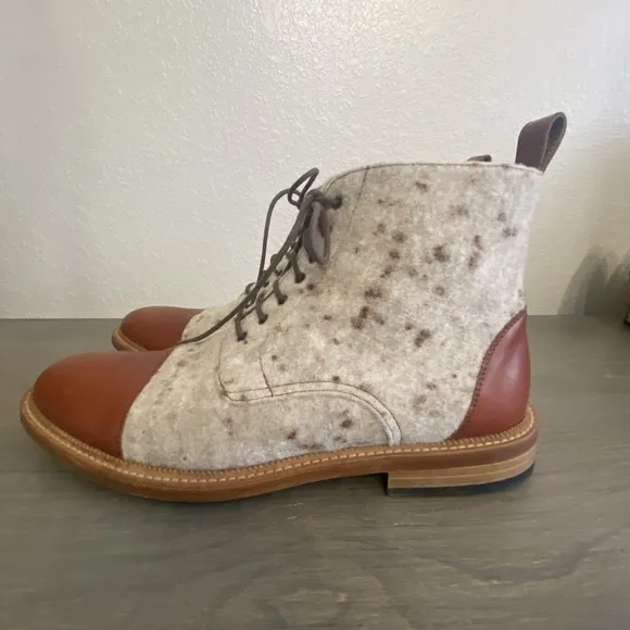 Taft, The Jack Boot Calico Wool &amp; Calfskin 42 EU/9 US