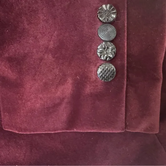 Tallia Men’s Velvet Blazer | Deep Burgundy | Dragon Lining | Size M