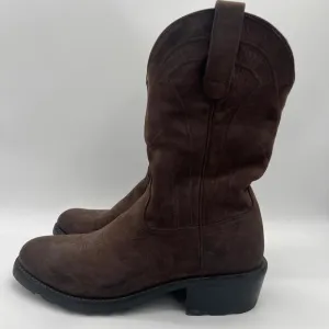 Tecovas Ranch Wear Brown Leather Western Cowboy Work Boots Mens 11.5 D Vibram