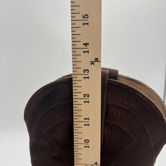Tecovas Ranch Wear Brown Leather Western Cowboy Work Boots Mens 11.5 D Vibram