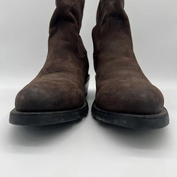 Tecovas Ranch Wear Brown Leather Western Cowboy Work Boots Mens 11.5 D Vibram