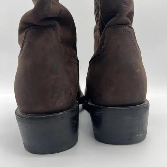 Tecovas Ranch Wear Brown Leather Western Cowboy Work Boots Mens 11.5 D Vibram
