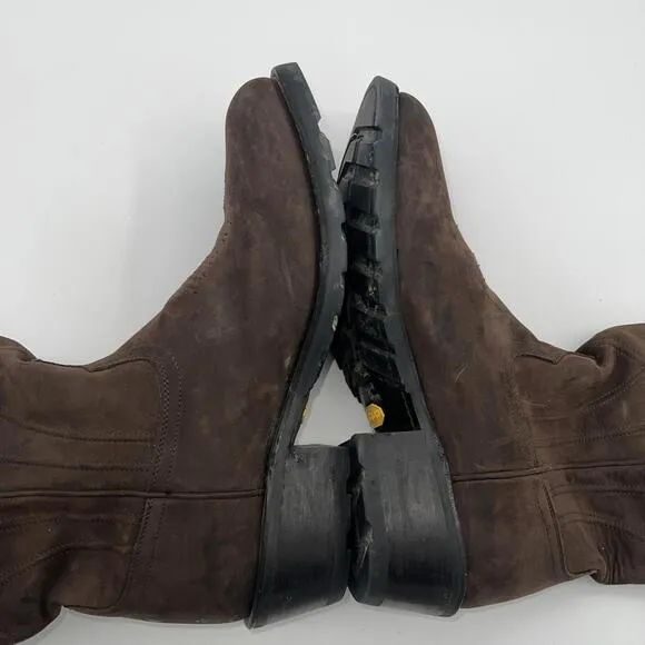 Tecovas Ranch Wear Brown Leather Western Cowboy Work Boots Mens 11.5 D Vibram