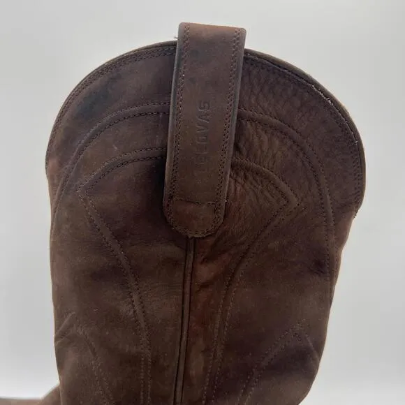 Tecovas Ranch Wear Brown Leather Western Cowboy Work Boots Mens 11.5 D Vibram