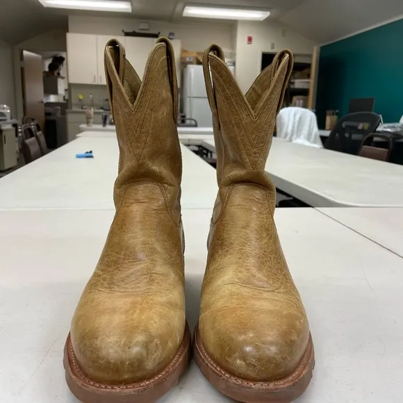 Tecovas Stockton boots 12D Wheat Bison Leather