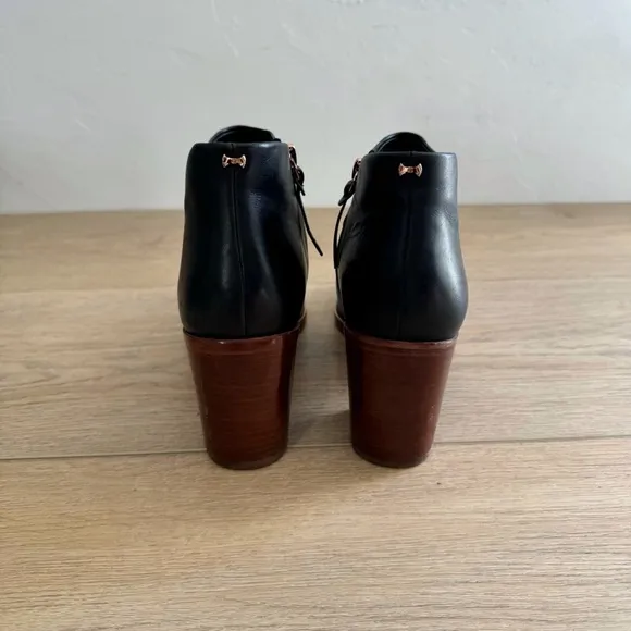 Ted Baker London Black Heeled Ankle Boots Size Zip Women's Size 41