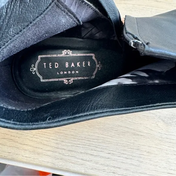 Ted Baker London Black Heeled Ankle Boots Size Zip Women's Size 41