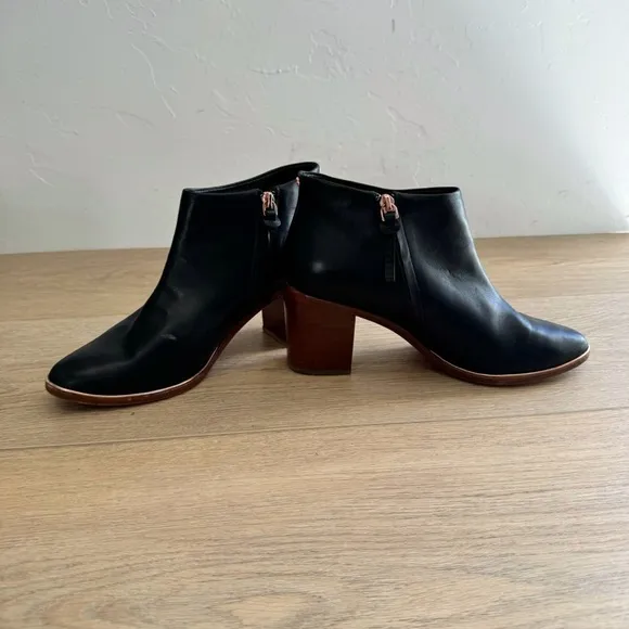 Ted Baker London Black Heeled Ankle Boots Size Zip Women's Size 41