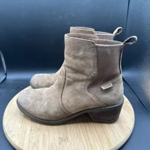 TEVA Anaya Chelsea Womens Size 9 Booties Brown Solid Round Toe Waterproof Boots