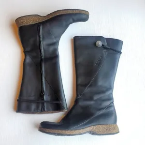 Teva Black Leather Montecito Moto Boot 5