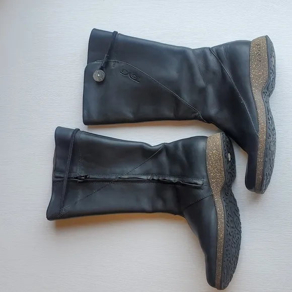 Teva Black Leather Montecito Moto Boot 5