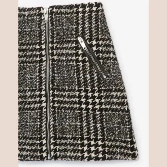 THE KOOPLES Tweed Black Formal Mini Skirt Small