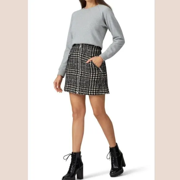 THE KOOPLES Tweed Black Formal Mini Skirt Small