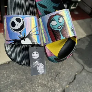 The Nightmare Before Christmas Women's 8 And 9 Sandals Jack And Sally Slides
