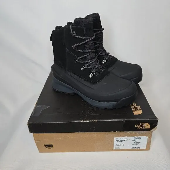 The North Face Men's Chilkat V Lace Waterproof Boots Black/Gray, Size 10, NIB