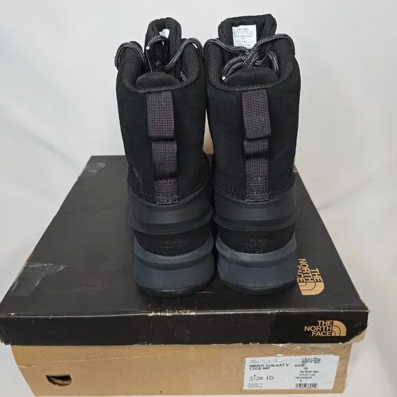 The North Face Men's Chilkat V Lace Waterproof Boots Black/Gray, Size 10, NIB