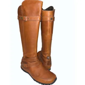 The North Face Women’s Leather Waterproof Tall Riding Boots 9.5 Brown Outdoor
