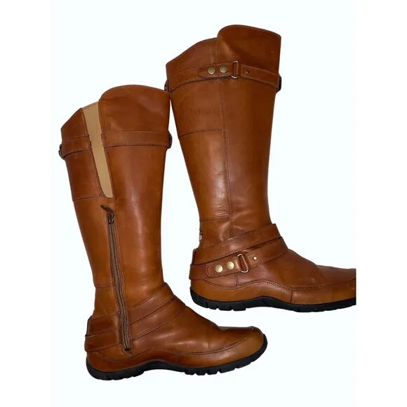 The North Face Women’s Leather Waterproof Tall Riding Boots 9.5 Brown Outdoor