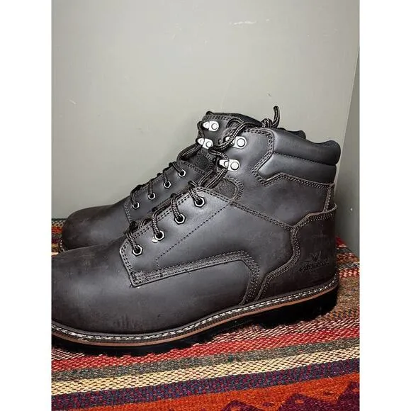 Thorogood 804-4278 Mens Leather Lace Up Work Boots Sz 14 STEAL TOE