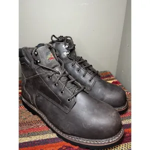 Thorogood 804-4278 Mens Leather Lace Up Work Boots Sz 14 STEAL TOE