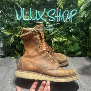 THOROGOOD AMERICAN HERITAGE 8″ TOBACCO MOC TOE MEN WORK BOOTS SIZE 11.5 Soft Toe