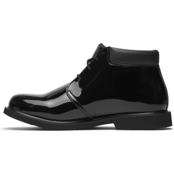 Thorogood Sz. 13M Mens Black Patent Leather Dress Ankle Boots Lace-Up Sole New