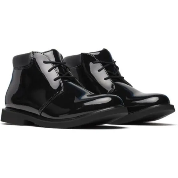 Thorogood Sz. 13M Mens Black Patent Leather Dress Ankle Boots Lace-Up Sole New
