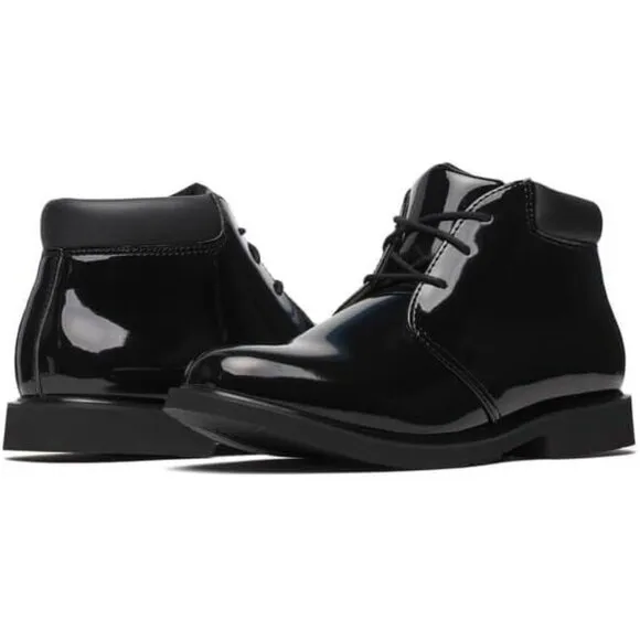 Thorogood Sz. 13M Mens Black Patent Leather Dress Ankle Boots Lace-Up Sole New