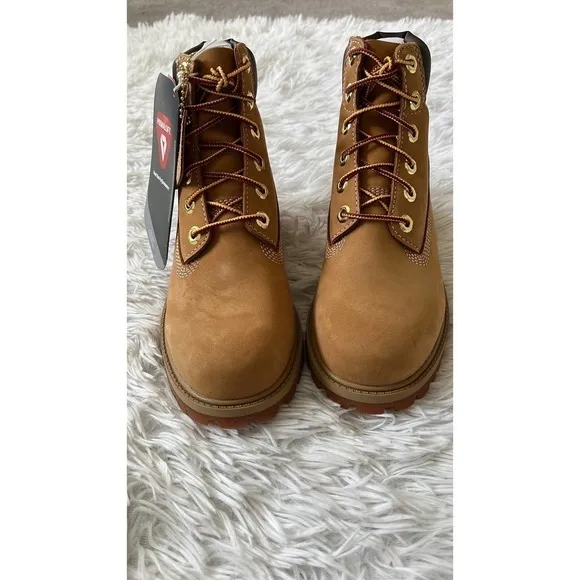 Timberland 6&quot; Premium Waterproof Boots Wheat Nubuck size 4.5 Juniors
