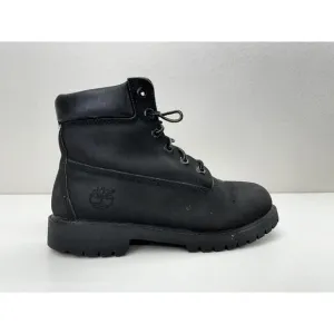 Timberland Childrens Boys Boots Size 5 Black Leather Premium Waterproof 6&quot;
