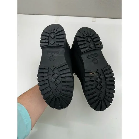 Timberland Childrens Boys Boots Size 5 Black Leather Premium Waterproof 6&quot;