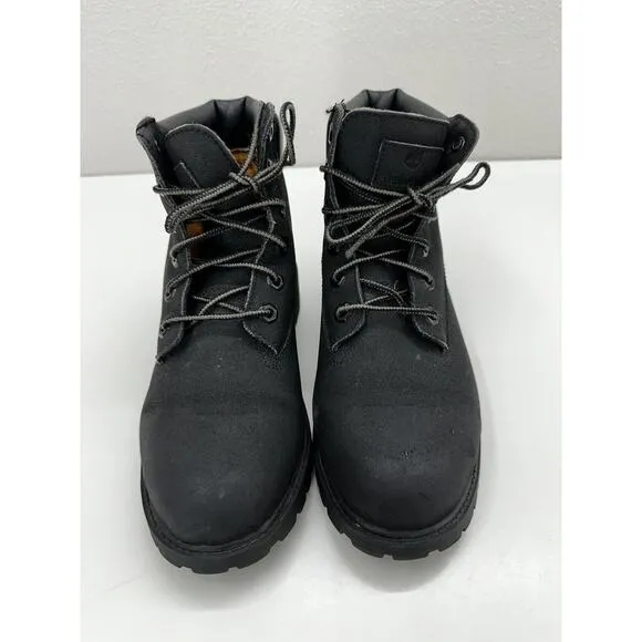 Timberland Childrens Boys Boots Size 5 Black Leather Premium Waterproof 6&quot;