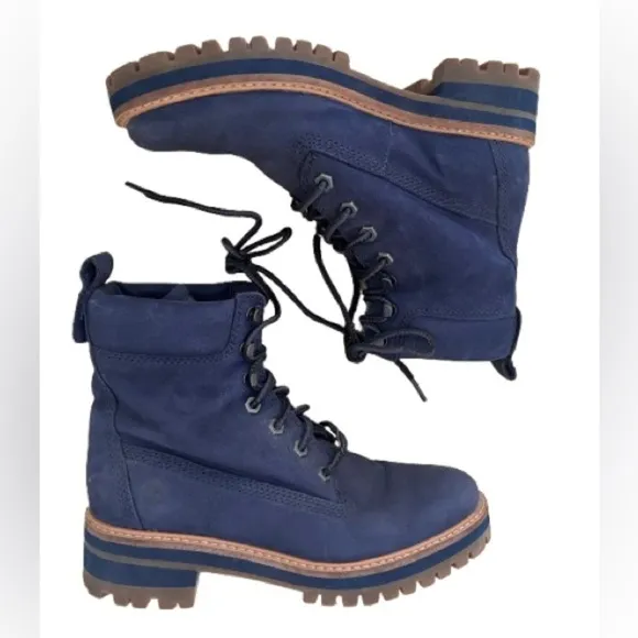 Timberland Courmayeur Valley Waterproof Nubuck Ankle Boots in Navy Size 8