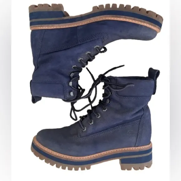 Timberland Courmayeur Valley Waterproof Nubuck Ankle Boots in Navy Size 8