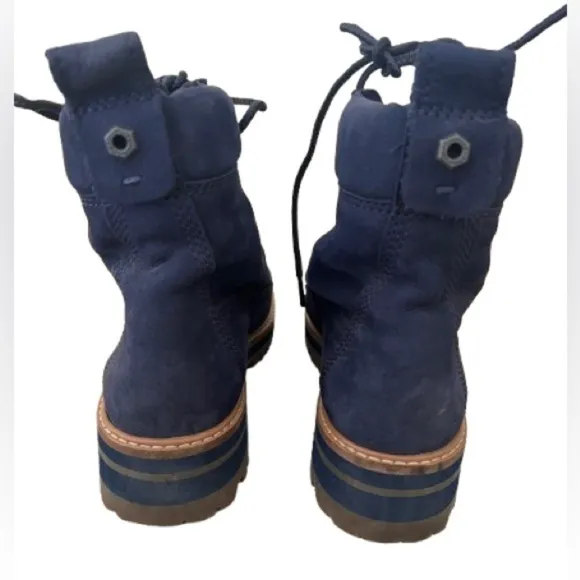 Timberland Courmayeur Valley Waterproof Nubuck Ankle Boots in Navy Size 8