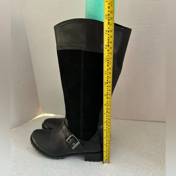 Timberland Earthkeepers Women’s Size 7 Black Suede &amp; Leather Tall Boots!