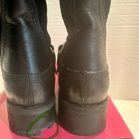 Timberland Earthkeepers Women’s Size 7 Black Suede &amp; Leather Tall Boots!